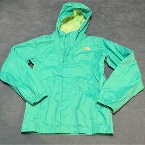 The North Face Windbreaker Girls Size M 10/12 Mint Green Outdoor Lightweight